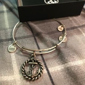 Alex and Ani anchor bracelet. Slightly tarnished.